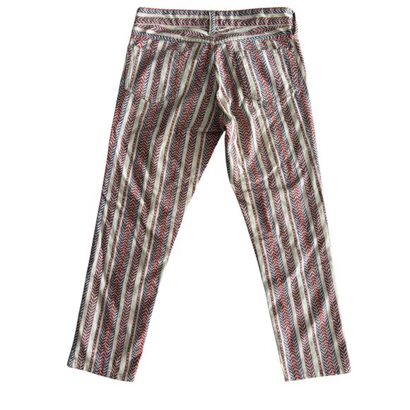 Isabel Marant Étoile Chevron Striped Multicolor Skinny Jeans Pants FR 38- US 6 - Picture 5 of 10